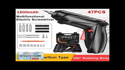 Electric Screwdriver Cordless 47 in 1 Rotated 90 Degrees Rechargeable Portable Screwdriver Review