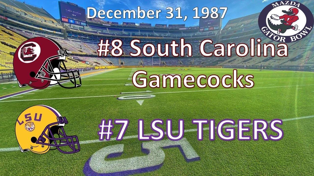 12/31/87 - Gator Bowl - #8 South Carolina vs #7 LSU