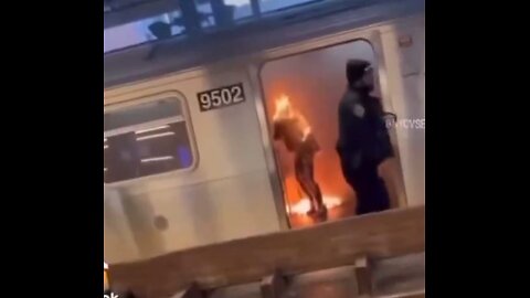 Disturbing video: Why cops just walked by burning woman??