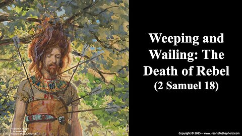 Weeping and Wailing: The Death of Rebel (2 Samuel 18), a Bible study from www.HeartofAShepherd.com.