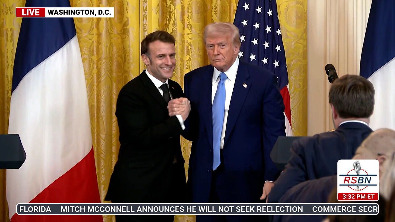 WATCH: President Trump and France’s Macron Hold a Joint Press Conference - 2/24/25