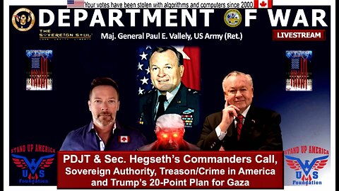 MG Paul E Vallely (US Army, Ret) on Trump, DEPT of WAR Commanders Speech, Crime & Treason in America