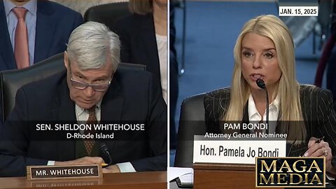 Sen Sheldon Whitehouse at Pam Bondi AG confirmation hearing * Jan. 15, 2025