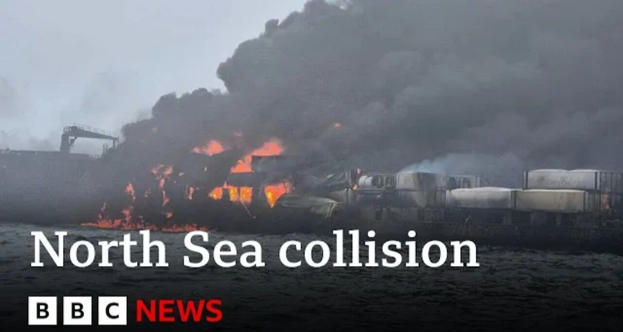 Search for North Sea collision crew member called off | BBC News