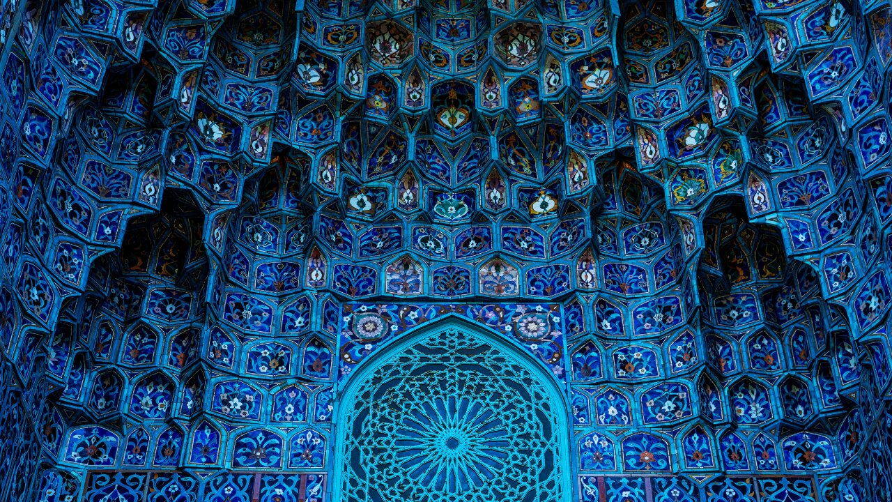 Six Minarets Pierce the Sky: A Symphony in Azure and Stone