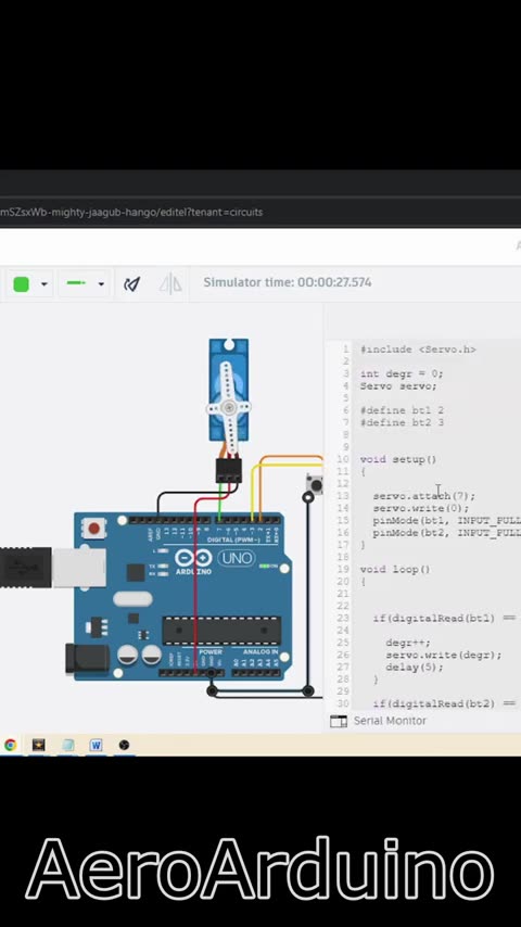 How to Control Servo #Motor #Arduino #Tinkercad #AeroArduino