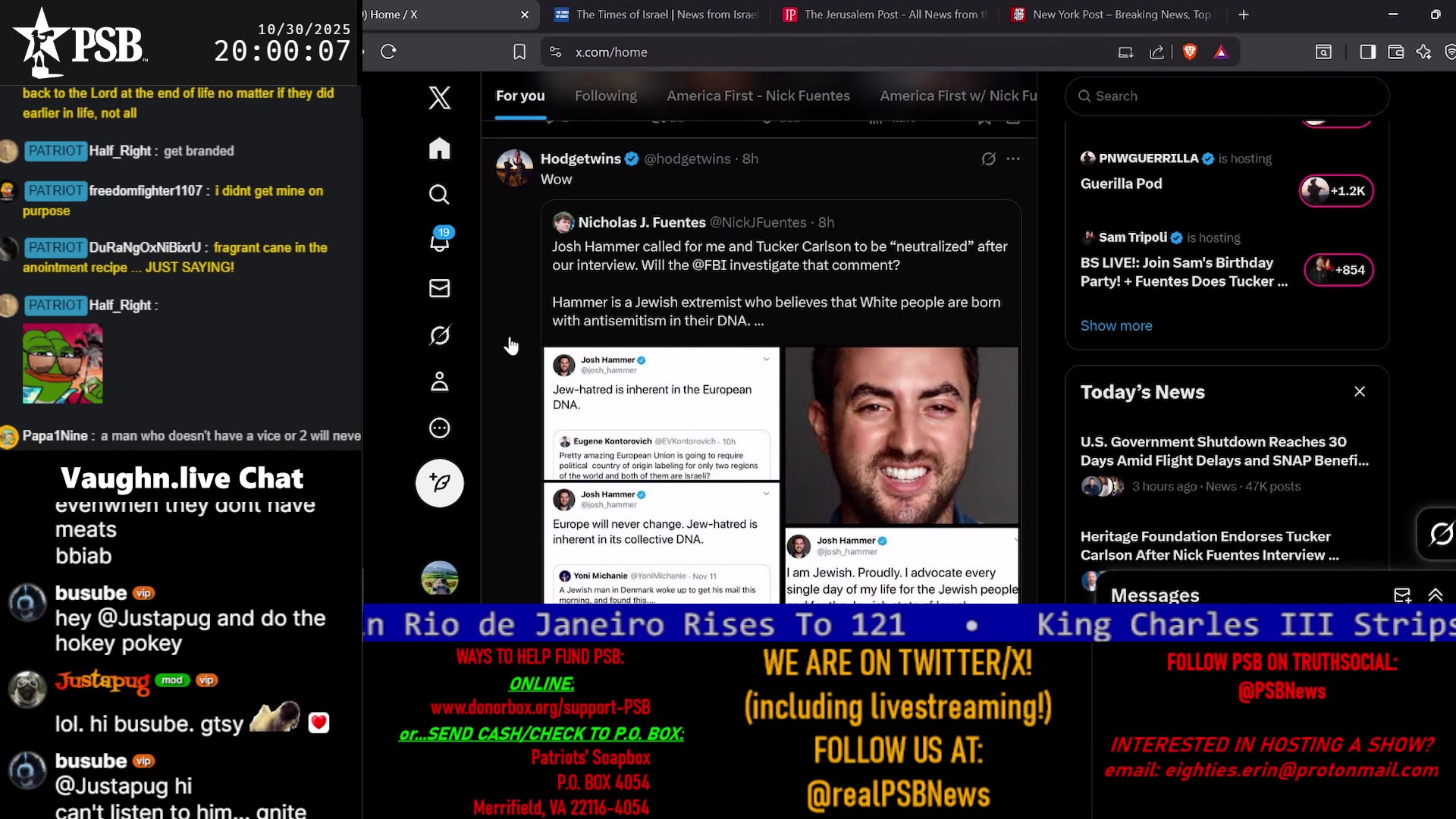 Patriots Soapbox NEWS - LIVE 24/7!