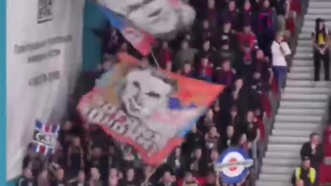 Moscow army (CSKA) fans celebrated the 50th anniversary