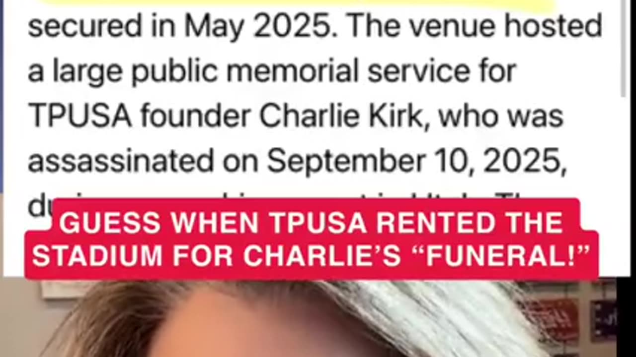 DID TPUSA PREMPTIVELY RENT OUT STATE FARM STADIUM IN ANTICIPATION OF THE FUNERAL FOR CHARLIE KIRK⁉️