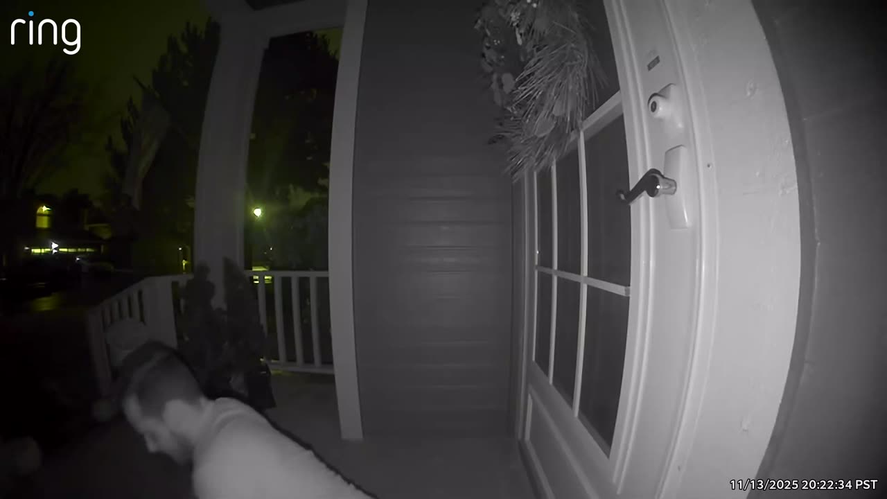 Dad Fetching Blanket Wipes Out On Porch