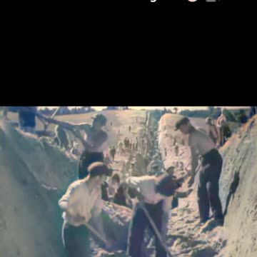 German youth troops in defensive trenches1944 preparedness #Colourized footage🇩🇪 👦🏻 🎥