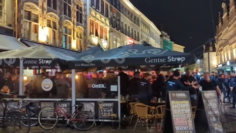 Djurgarden fans in Gent (UEFA Conference League)