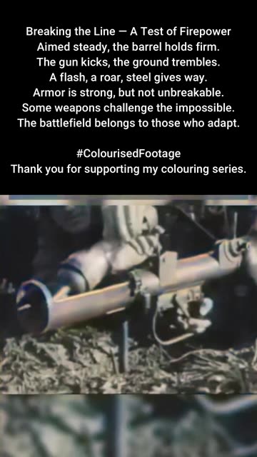 Troops Fire Devastating Anti-Tank Round #ColourisedHistory