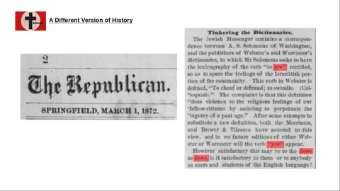 1872 News Article - The Verb To Jew removed from dictionaries