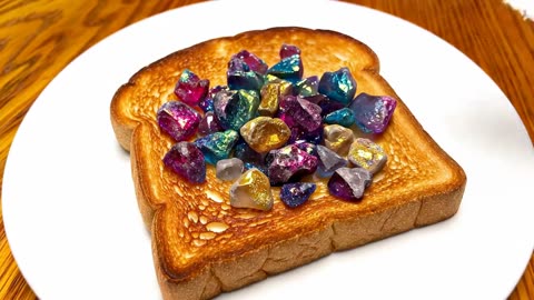 Spreading Rocks & Gemstones On Toast! #gemstones #ai #viral #fyp #shorts #reels #rocks