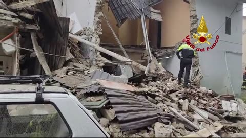 VALSAMOGGIA (BO) - CROLLO DI UN EDIFICIO ADIACENTE UNA CHIESA (13.02.25)