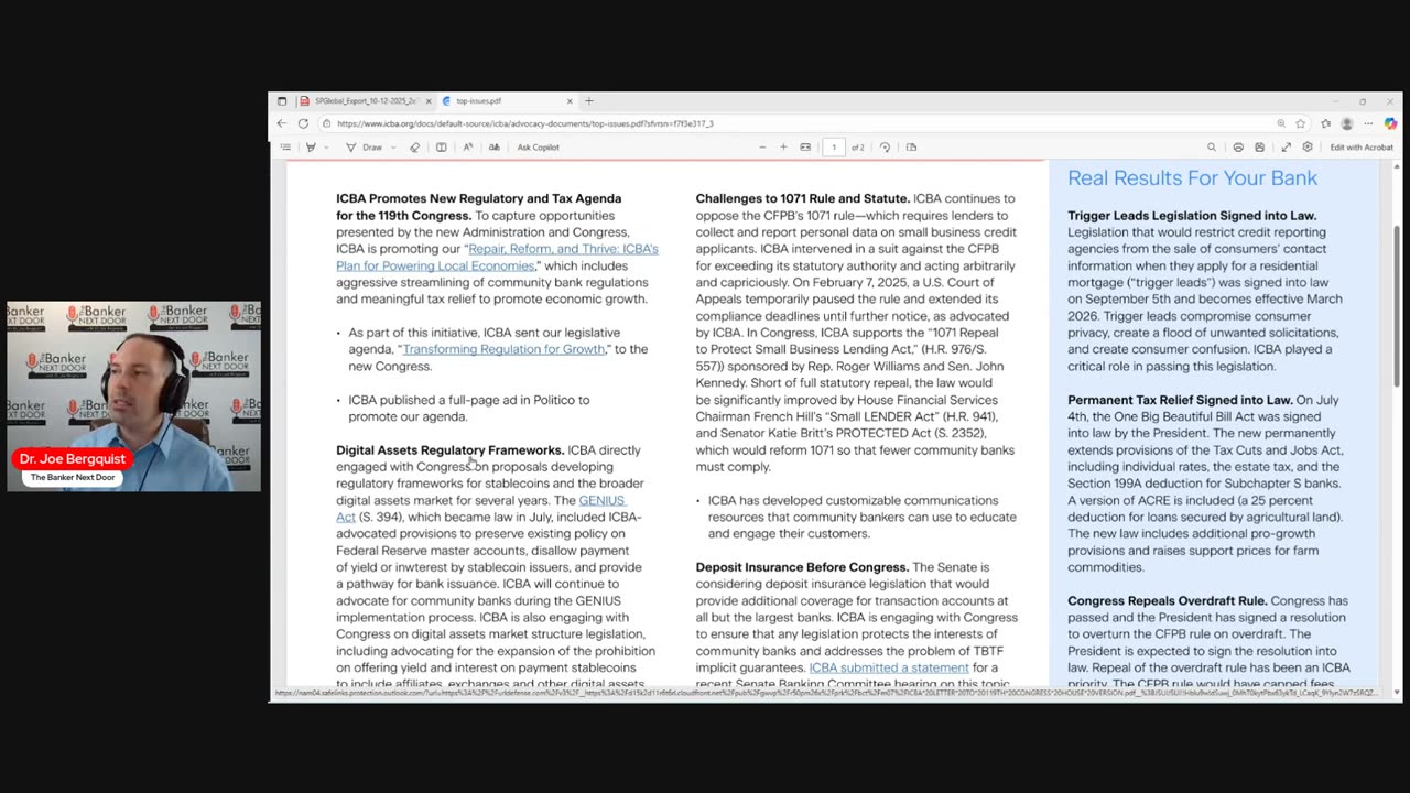 Review of ICBA Advocacy in Action for 4Q 2025