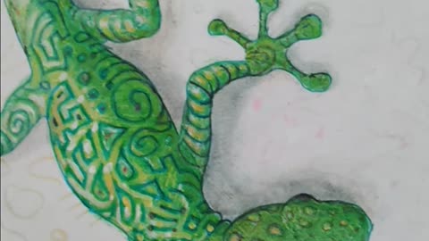 How to Paint Gecko Crawling on Wall
