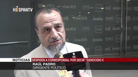 Canal argentino despide a corresponsal por decir “Genocidio en Palestina”