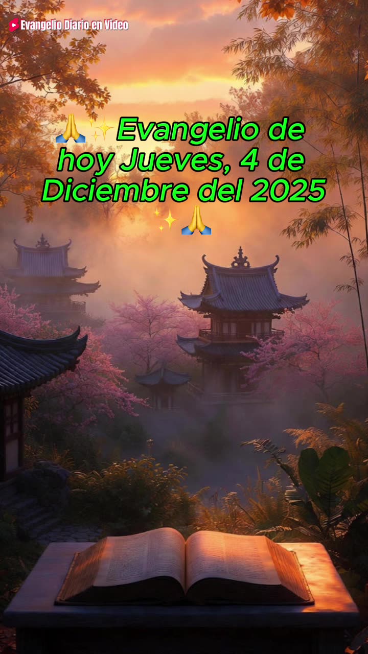 🙏✨Evangelio de hoy Jueves, 4 de Diciembre del 2025✨🙏