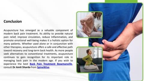 The Role Of Acupuncture In Modern Back Pain Treatment