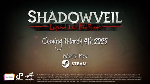 Shadowveil： Legend of the Five Rings - Official Release Date Trailer