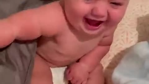 Baby laughing