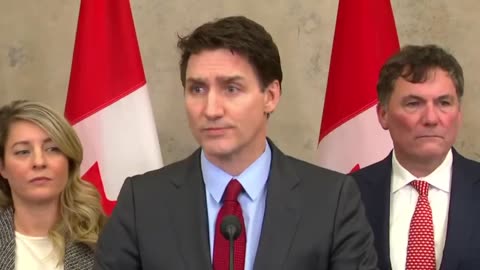 Canadian Prime Minister Justin Trudeau imposes 25% tariffs on $155 billion worth of American goods…