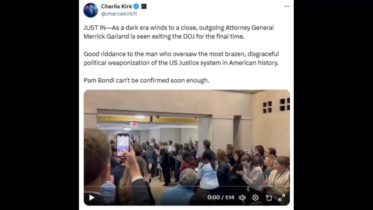 AG Merrick Garland Exits DOJ For Final Time! We Made It! (Video)!