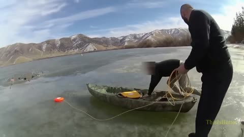 Two people rescued after falling through the ice at Mantua Reservoir