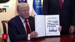 🟢 WATCH: President Trump Signs Personal Message To The Knesset In Israel