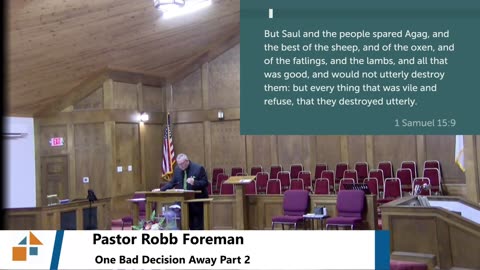 Pastor Robb Foreman // One Bad Decision Away Part 2