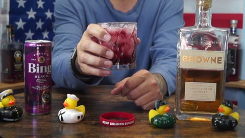 Norman Bean - Browne Vanilla Bean Whiskey & Bing Blackberry Juice