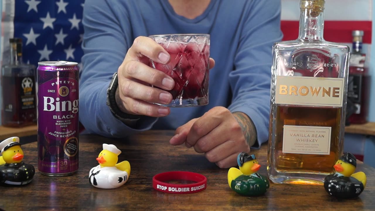 Norman Bean - Browne Vanilla Bean Whiskey & Bing Blackberry Juice