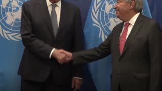"Esta no es la bandera rusa": La broma de Lavrov al jefe de la ONU