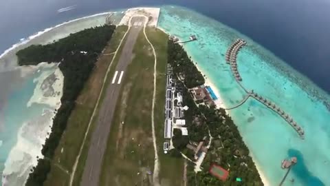 Wingsuit Flying over the Maldives Islands