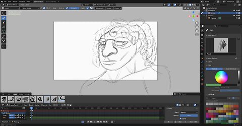 Drawing Doodles In Blender Grease Pencil For Once....