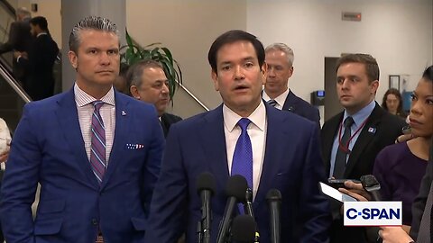 SecState Rubio & SecWar Hegseth take questions following Senate briefing