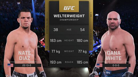 Nate Diaz Vs Dana White UFC Welterweight Championship Bout