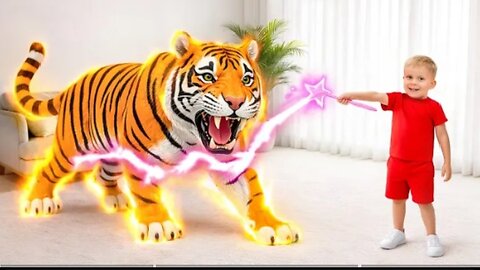 🐯 Wild Animal Adventure at Home! Kids Learn Animal Names in a Fun Way 🦓🏠