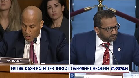 Heated Exchange between Sen. Cory Booker (D-NJ) to FBI Director Kash Patel