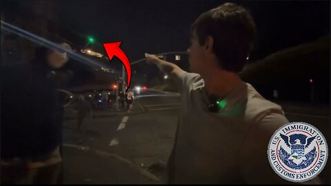 ICE Lasers In On Antifa Terrorist Rioter