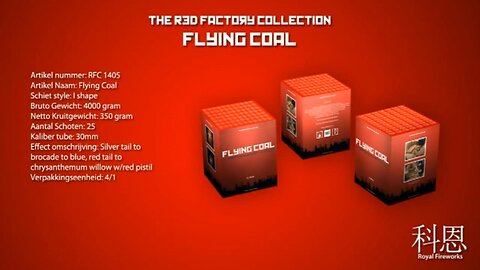 The R3D Factory Collection - Flying Coal - 25 Schot Vuurwerk Cake
