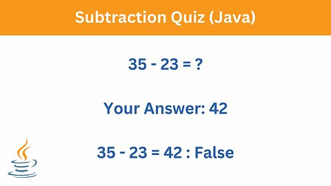 Subtraction Quiz Using Loops | Java