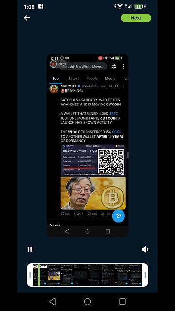 🚨BREAKING: SATOSHI NAKAMOTO'S WALLET HAS AWAKENED AND IS MOVING BITCOIN A WALLET THAT MINED 4,000