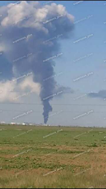 Taman, Oil Port, an oil tank is on fire