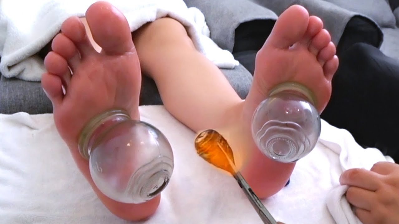 ASMR 칭다오 부항 발 마사지
