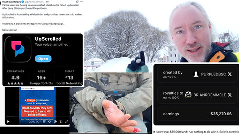 Upscrolled. Bagged $35K. CBDC vs banks. Lawfare before murder. DISCOMBOBULATOR. China Russia chaos