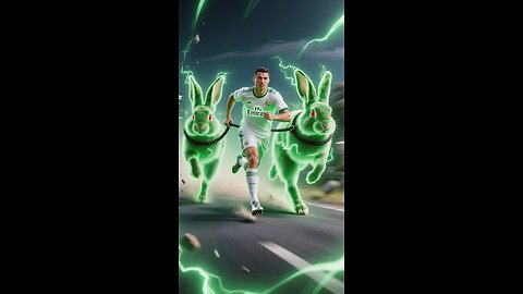 Messi, Neymar & Mbappé’s Rabbit vs Ronaldo’s Rabbit #ronaldo #goat #messi #ronaldoai #aifunnyshorts