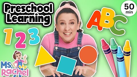 Preschool & Toddler Learning Video with Ms Rachel - Learn Shapes, Letters, Numbers, Colors & More